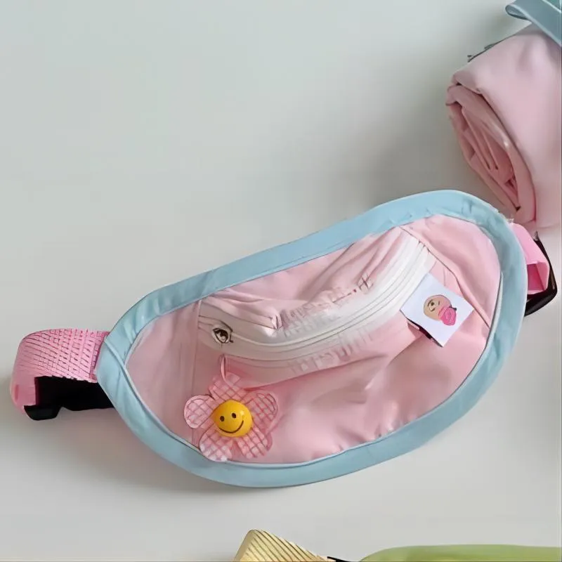 Backpack-style pet carrier for dogs and cats with poop bag compartment in powder blue colour