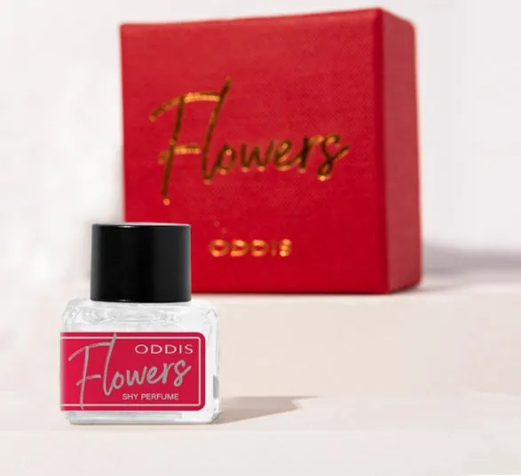 Garden Private Perfume 5ml roll-on bottle in black with rose scent label