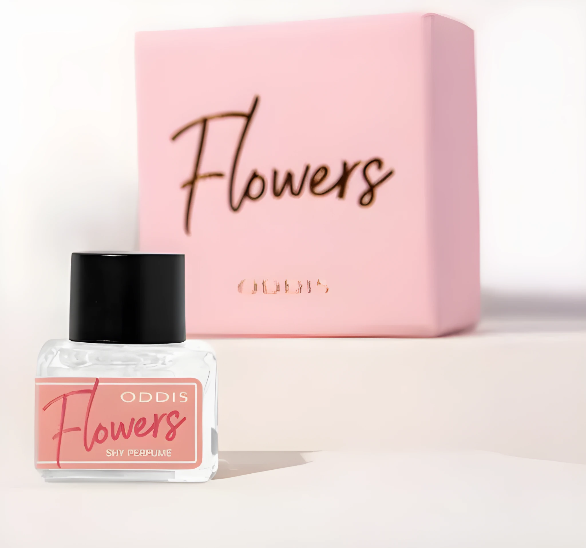 Garden Private Perfume 5ml roll-on bottle in black with rose scent label