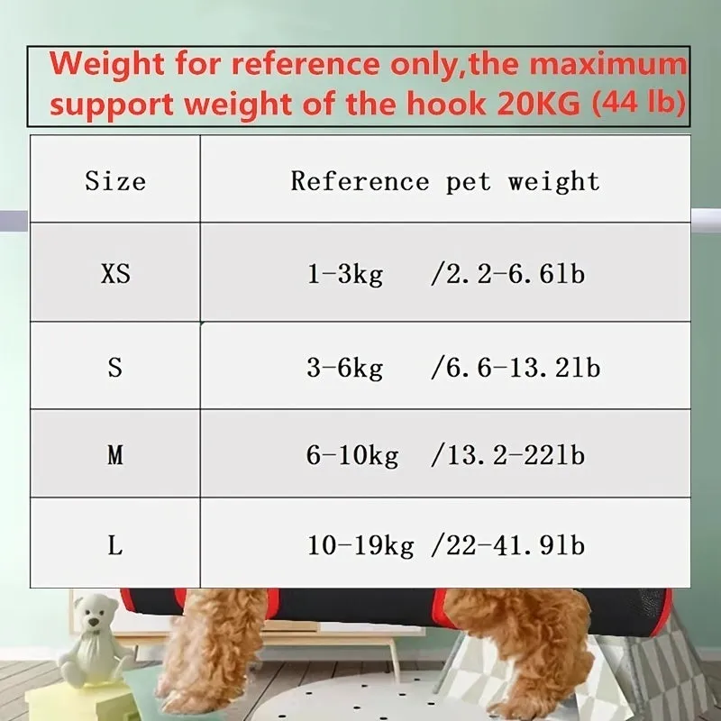 Pet grooming restraint bag hammock hanging for cat or small dog nail trimming and bath