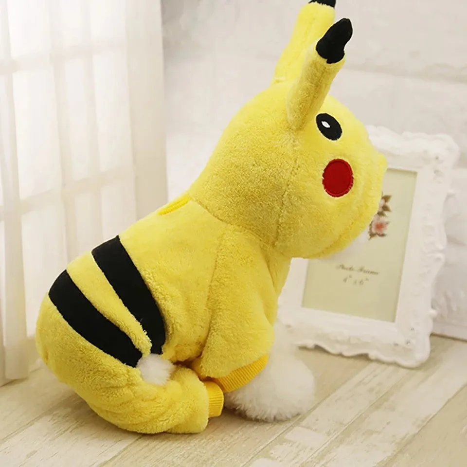 Fleece hoodie costume coat for cat or small dog in cartoon design