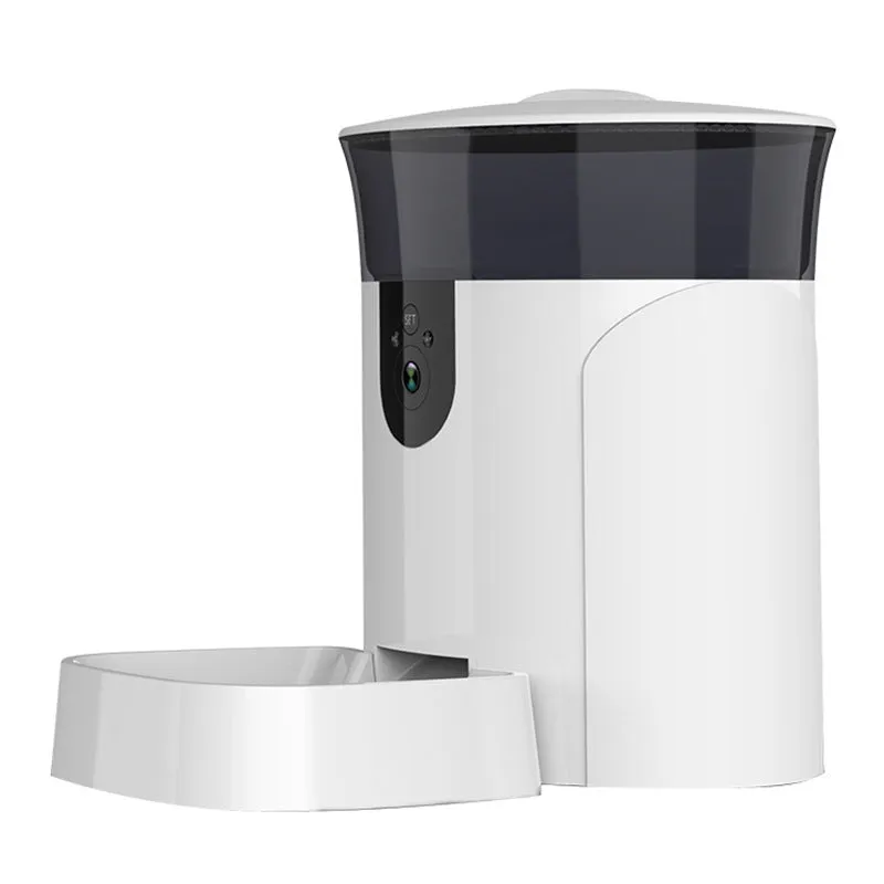 BL7 WIFI smart pet automatic feeder with 6L grain bucket and black casing
