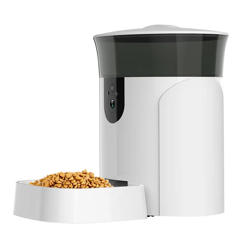 BL7 WIFI smart pet automatic feeder with 6L grain bucket and black casing