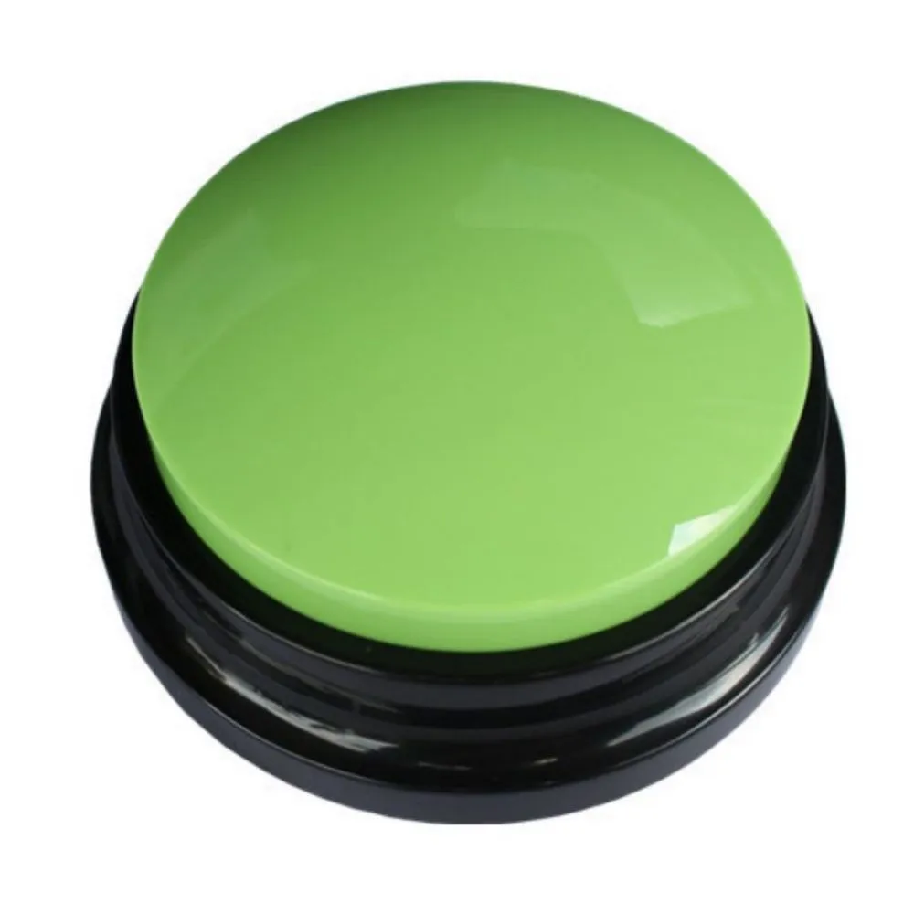 Voice recording button device for pet training in multiple colour options