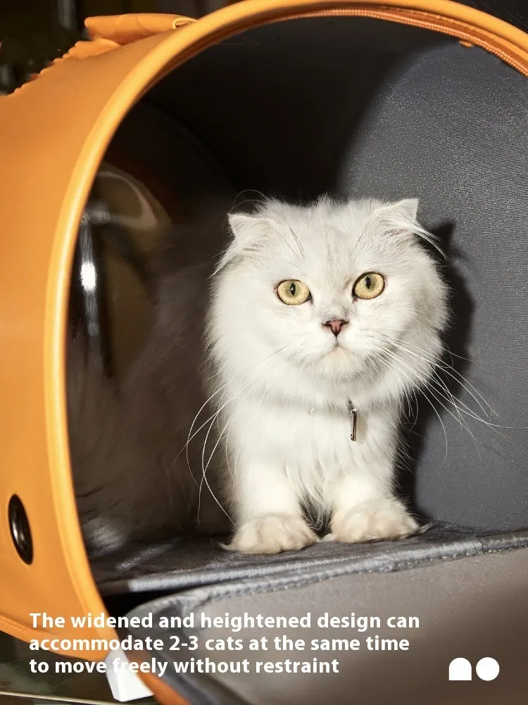 Soft-sided pet carrier bag for cats and small dogs in Elk Orange, Genie Green, or Monet Grey colour options