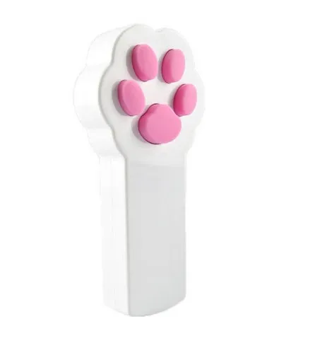 Automatic red laser pointer pet toy in pink, compact ABS and silicone design