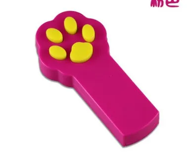 Automatic red laser pointer pet toy in pink, compact ABS and silicone design