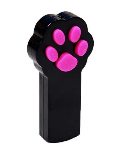 Automatic red laser pointer pet toy in pink, compact ABS and silicone design