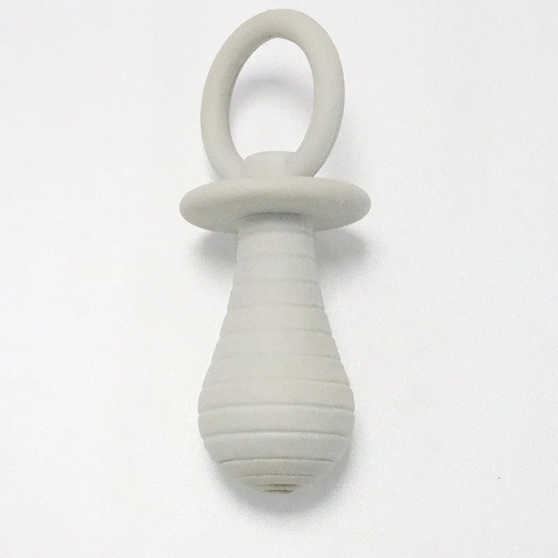 TPR flash pacifier dog toy in grey, wear-resistant biting toy 13x5cm