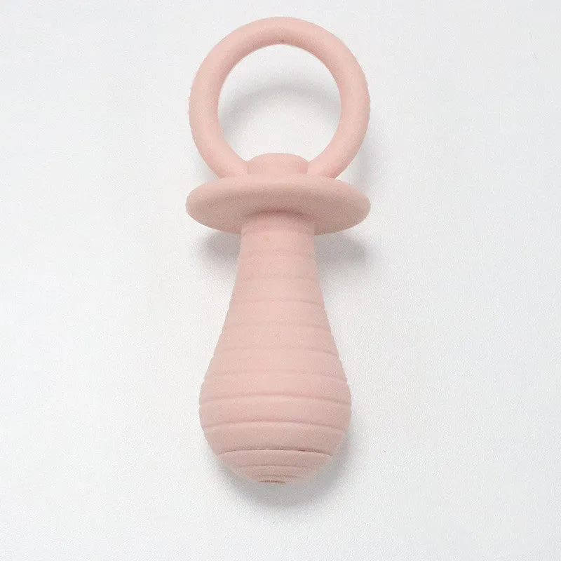 TPR flash pacifier dog toy in grey, wear-resistant biting toy 13x5cm
