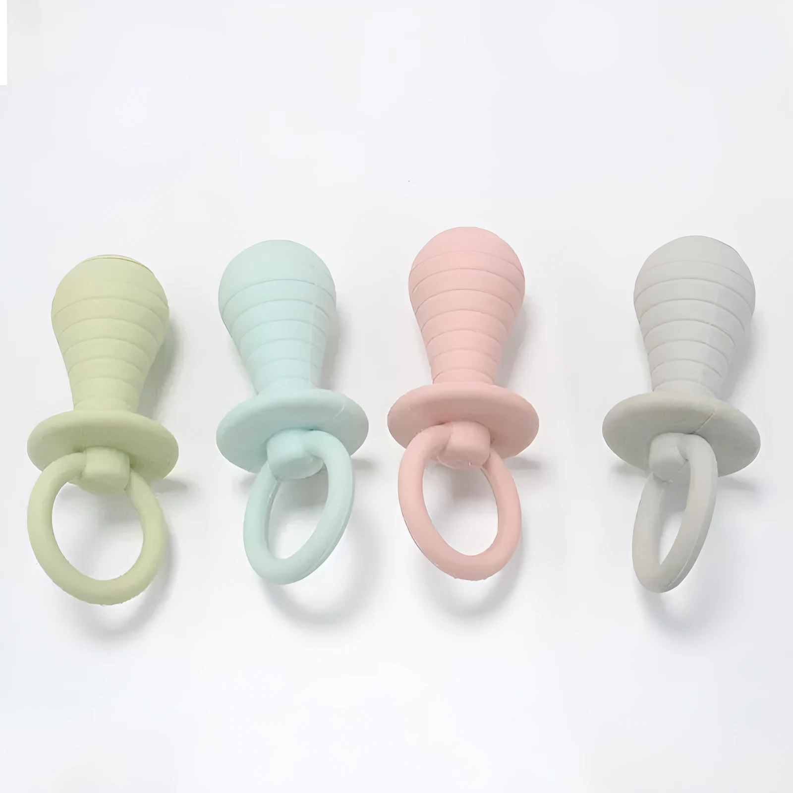 TPR flash pacifier dog toy in grey, wear-resistant biting toy 13x5cm