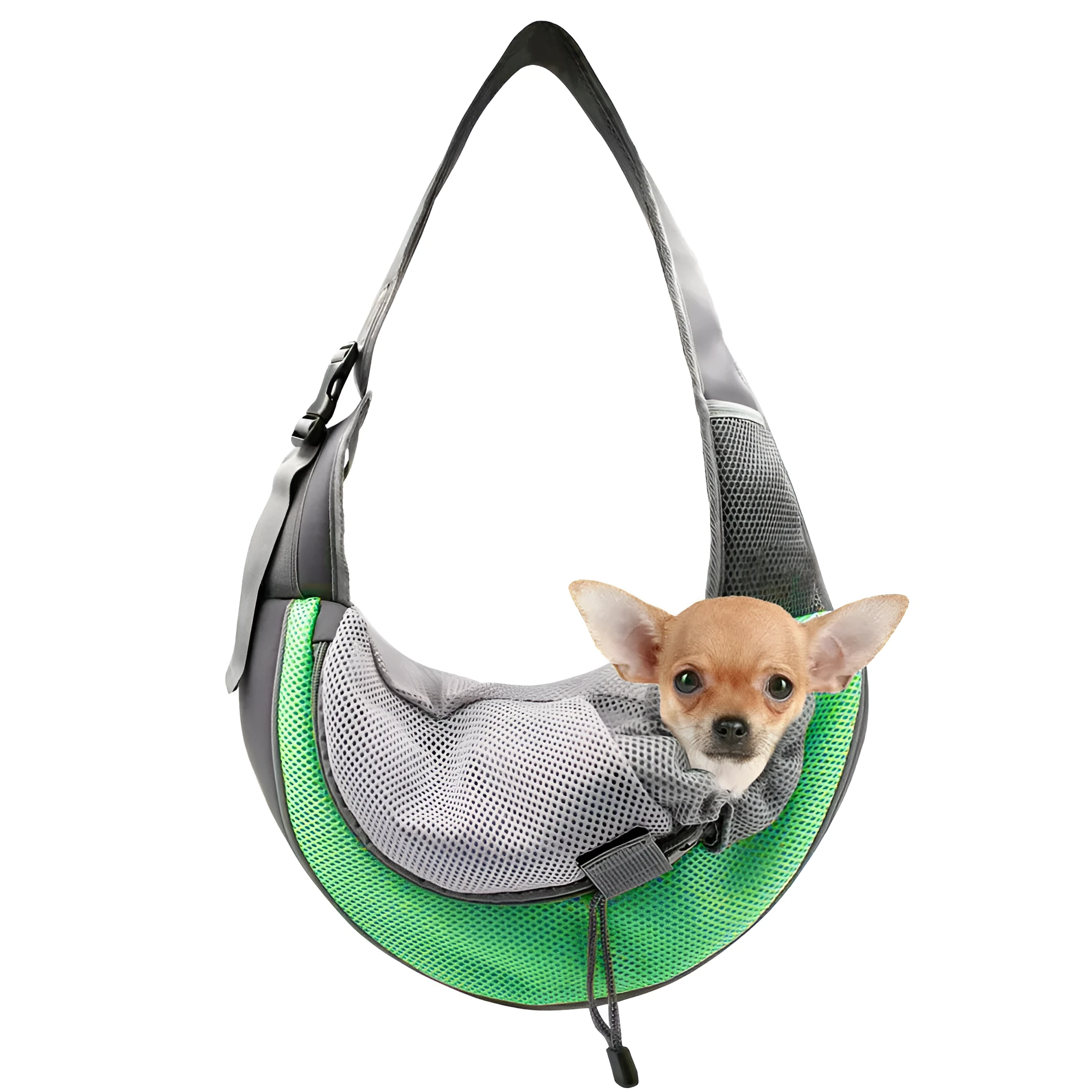 Breathable mesh pet backpack for cats and dogs, small and large sizes, red green black