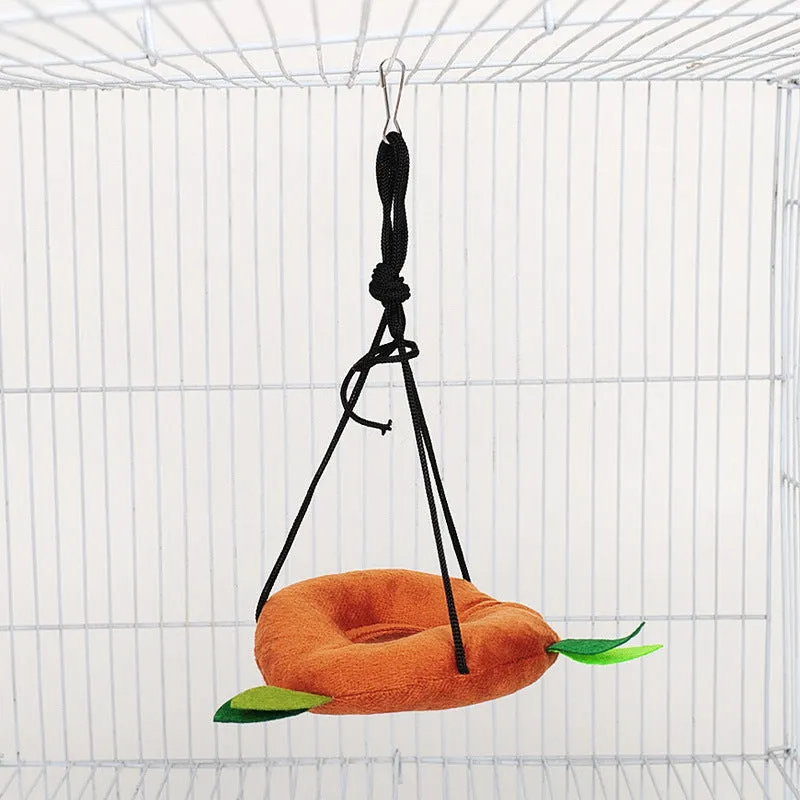 Plush toy hamster tree with drill tube, ropeway, round swing, and triangle hammock in multiple colour options