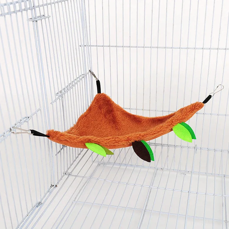 Plush toy hamster tree with drill tube, ropeway, round swing, and triangle hammock in multiple colour options