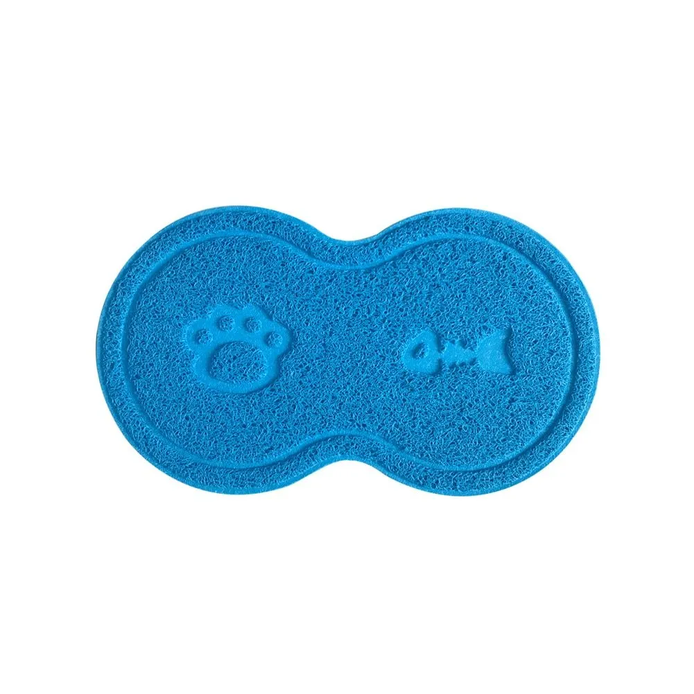 Rose red plastic cat litter pad 45.5x25.5cm placed under a litter tray