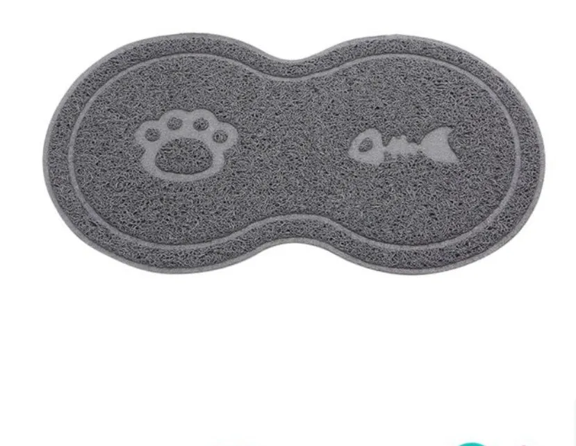 Rose red plastic cat litter pad 45.5x25.5cm placed under a litter tray