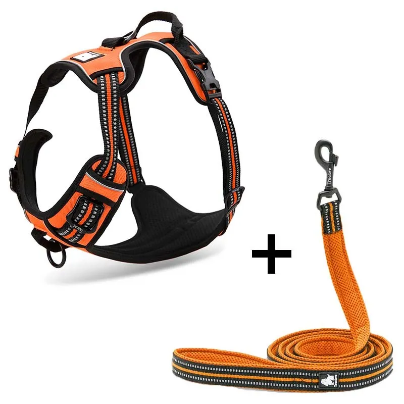 Dog Breast Strap Traction Harness for Small Medium Large Dogs Adjustable Chest Fit Black Blue Brown Orange Purple Red Sizes XS S M L XL