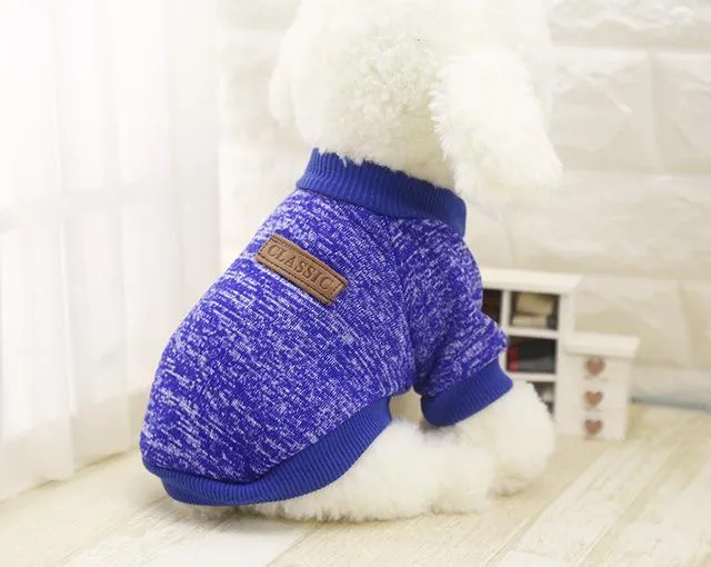 Cozy wool dog sweater in khaki colour for small to large dogs