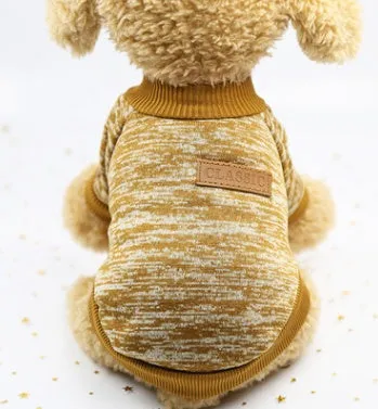 Cozy wool dog sweater in khaki colour for small to large dogs