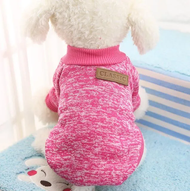 Cozy wool dog sweater in khaki colour for small to large dogs