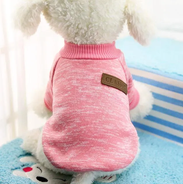 Cozy wool dog sweater in khaki colour for small to large dogs