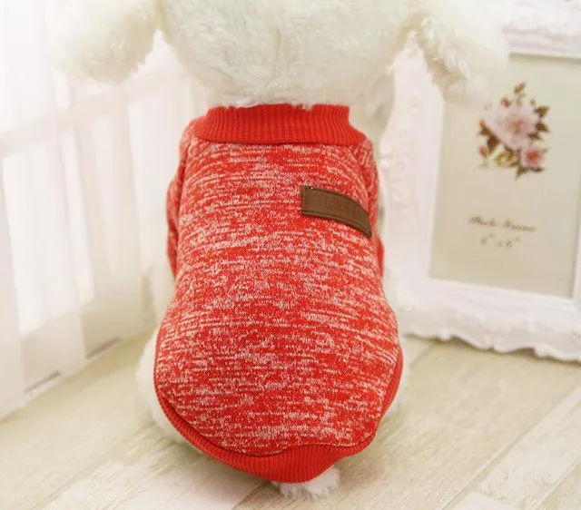 Cozy wool dog sweater in khaki colour for small to large dogs