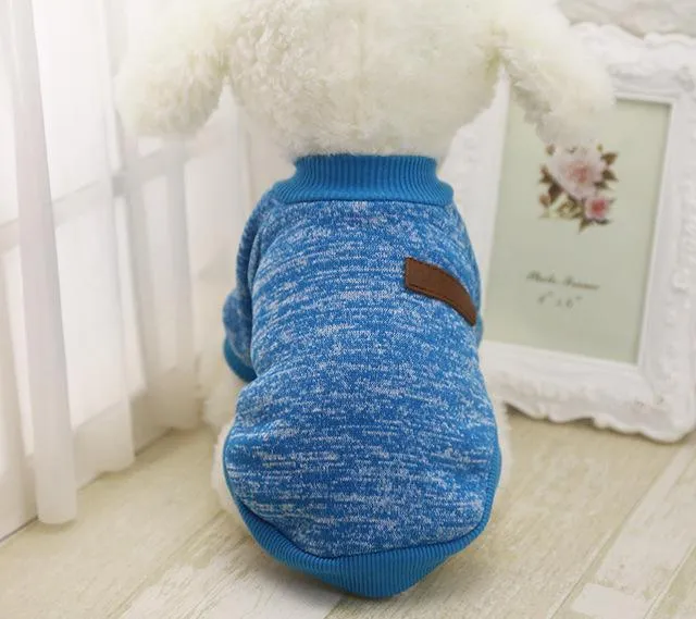 Cozy wool dog sweater in khaki colour for small to large dogs