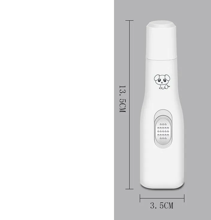 Electric pet nail polisher 13.5cm by 3.5cm battery-powered pink white