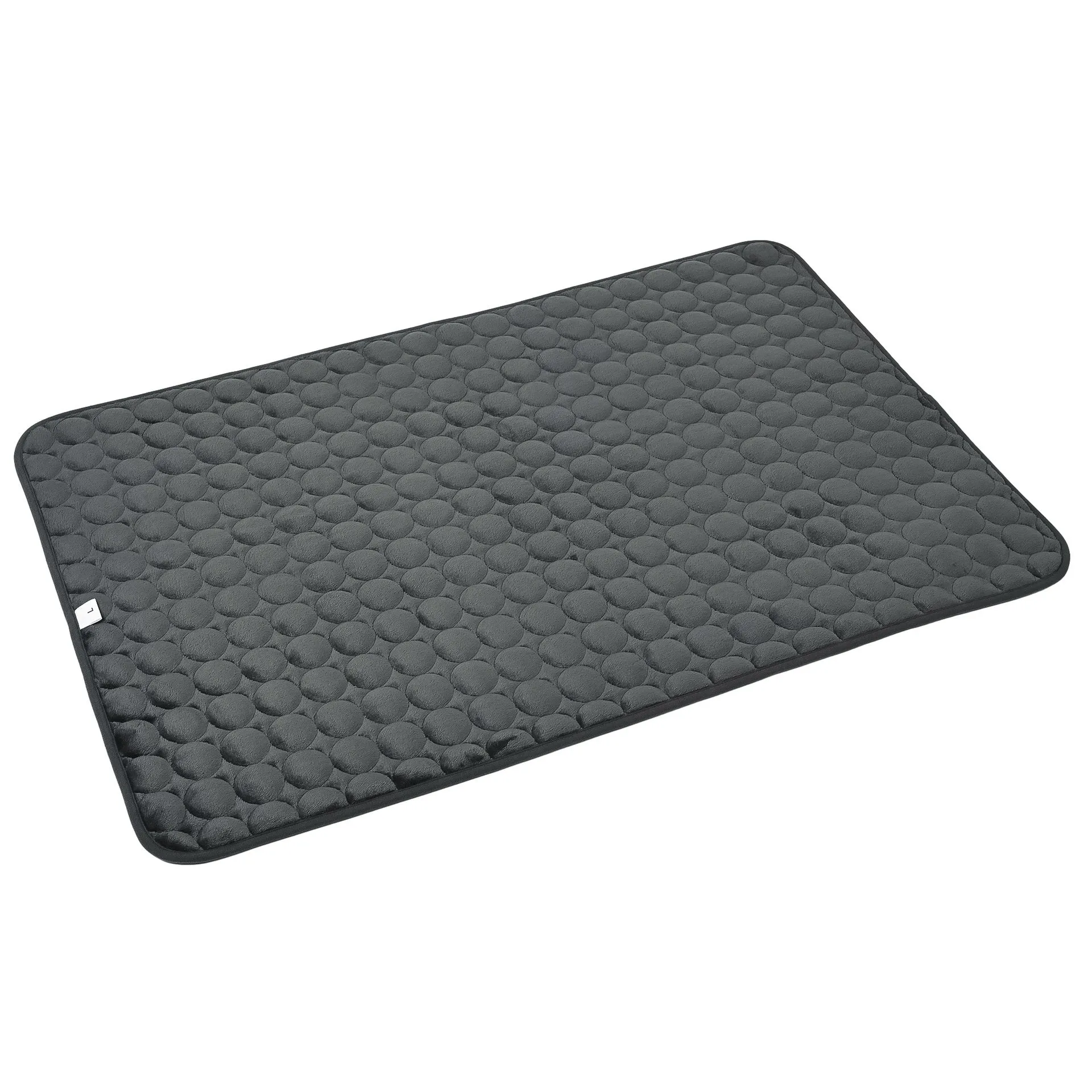 Double-sided thermal dog bed in brown cloth with thermal backing, size 71x51cm or 107x71cm, for small and medium dogs