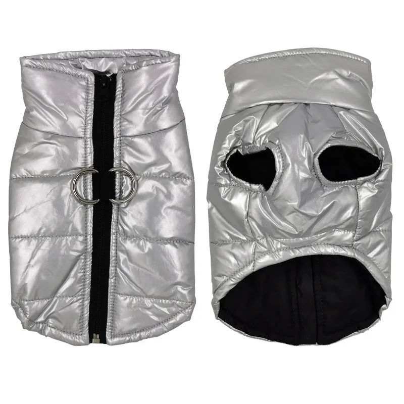 Glossy cotton dog vest in multiple colours for autumn winter wear, sizes S to 7XL
