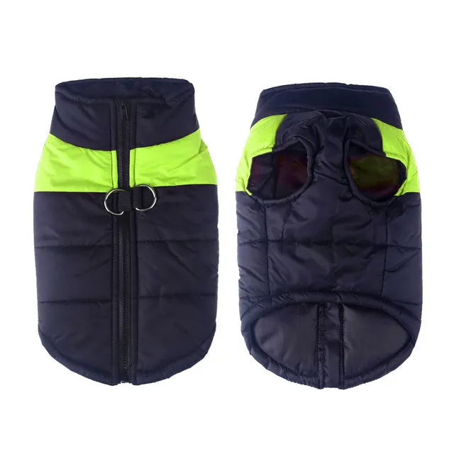 Glossy cotton dog vest in multiple colours for autumn winter wear, sizes S to 7XL