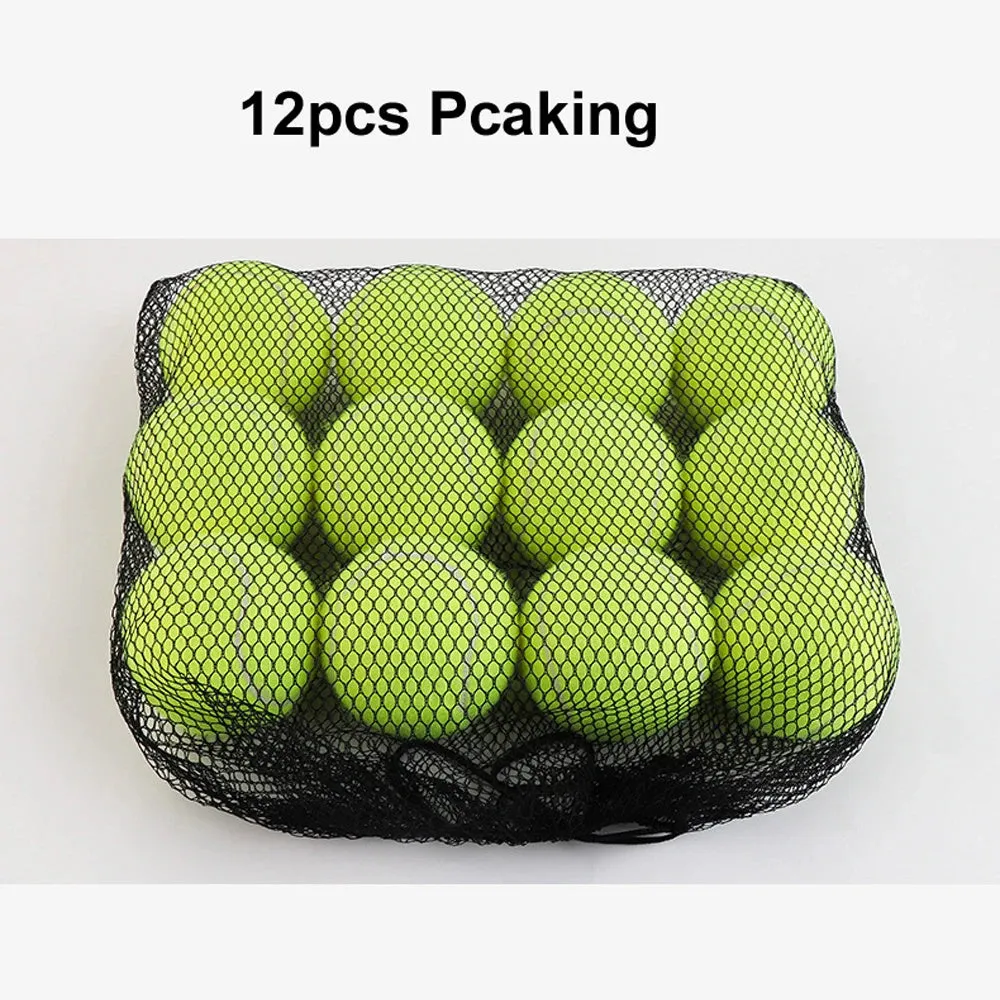 Bite-resistant rubber dog tennis ball in multiple colours including pink, blue and green