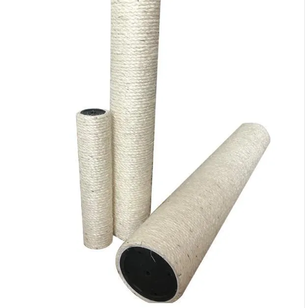 Natural 6mm sisal rope on a roll for cat scratching post repair