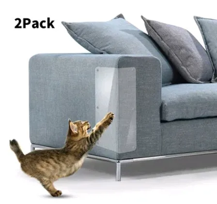 Cat claw protector pad, self-adhesive PVC, 47x15cm, for leather sofa furniture protection