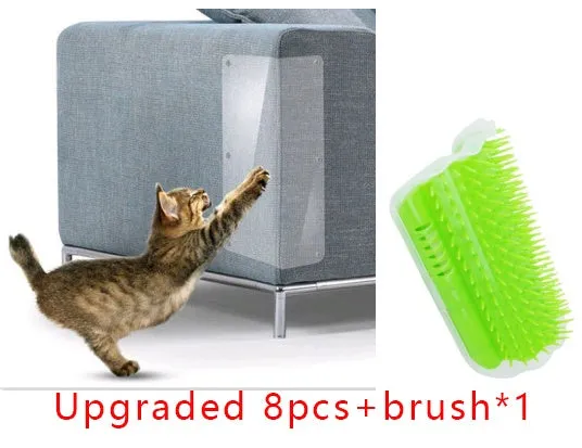 Cat claw protector pad, self-adhesive PVC, 47x15cm, for leather sofa furniture protection