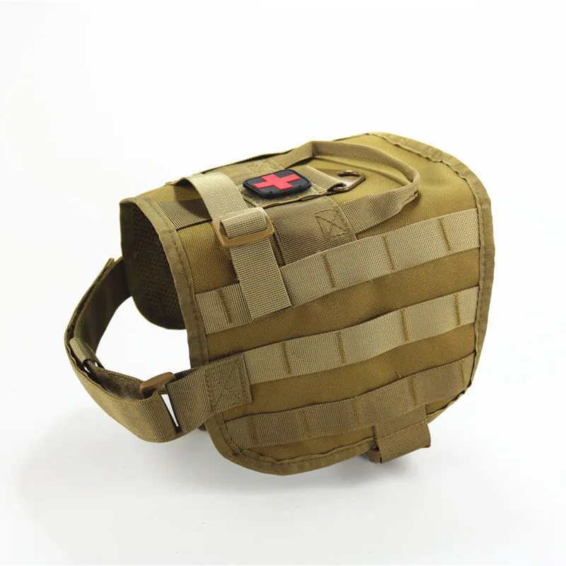 Peitoral Tactical Pet Brasil Vip dog harness in army green, size L, 1000d nylon fabric and nylon webbing with Saigang buckle