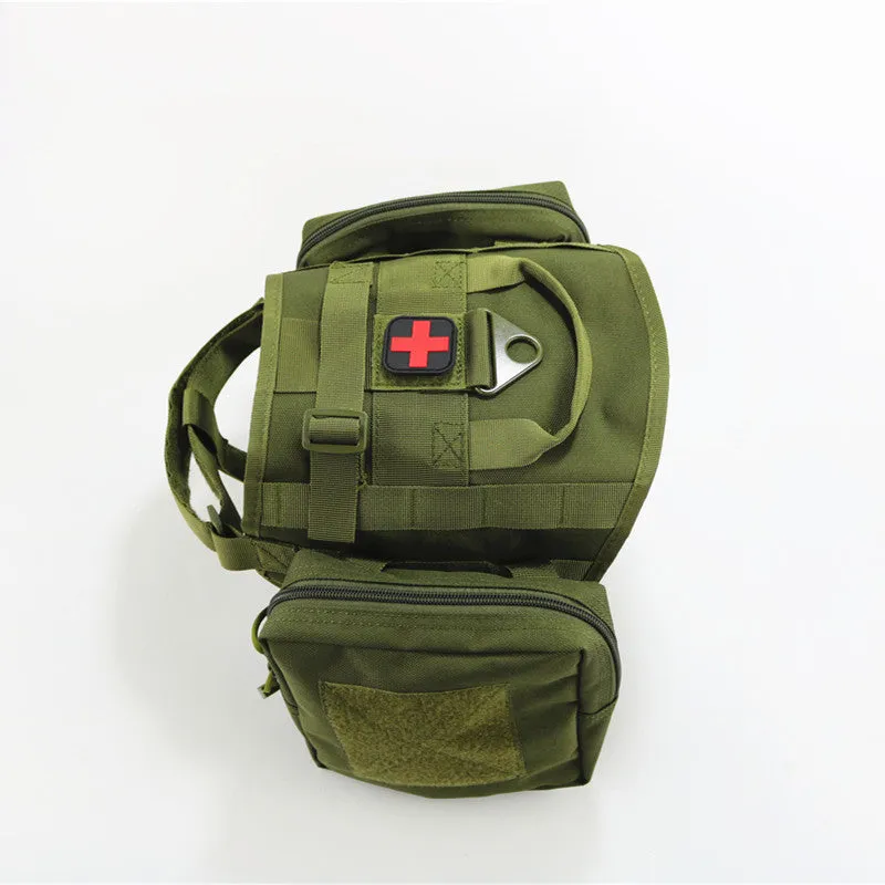 Peitoral Tactical Pet Brasil Vip dog harness in army green, size L, 1000d nylon fabric and nylon webbing with Saigang buckle