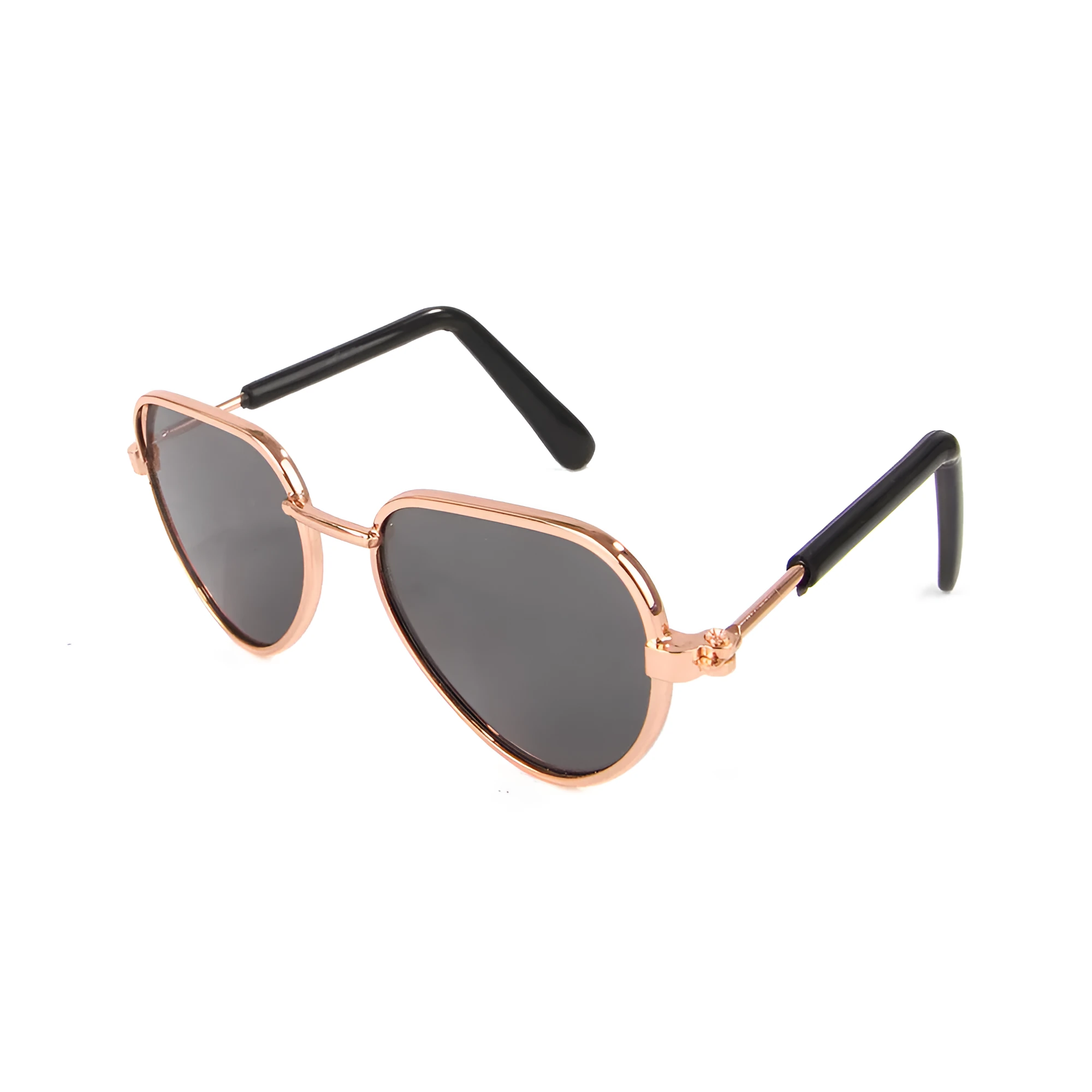 Creative pet sunglasses for cats and dogs with metal frame and polarized lenses in bright colours