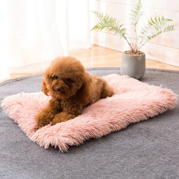 Plush pet nest with non-slip base, water-resistant material, available in multiple sizes and colours