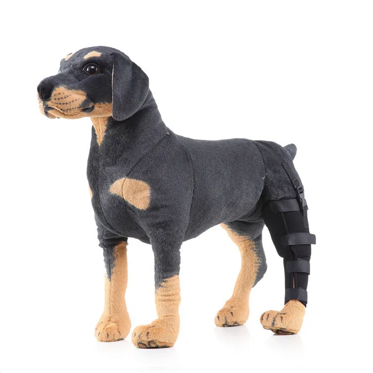 Pet leg rehabilitation foot support made of SBR, available in black, for left or right foot, size options XS to L