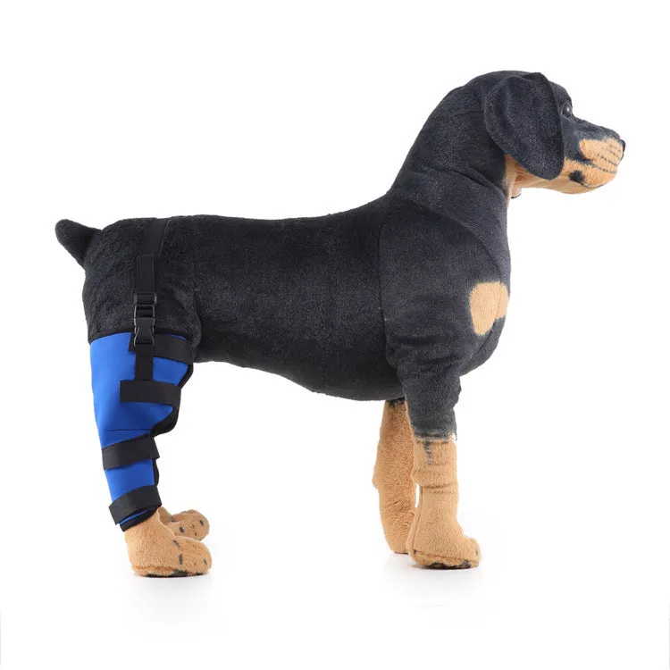 Pet leg rehabilitation foot support made of SBR, available in black, for left or right foot, size options XS to L