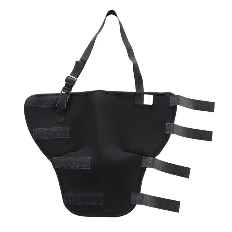 Pet leg rehabilitation foot support made of SBR, available in black, for left or right foot, size options XS to L