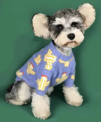 Coral fleece dog sweater in purple, available in sizes S to XXL for autumn winter warmth