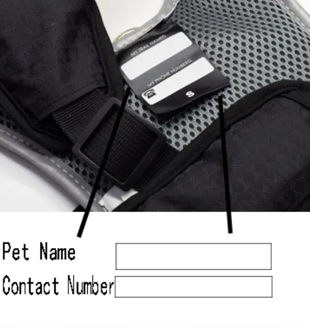 Reflective pet harness for dogs in Gray with adjustable safety straps