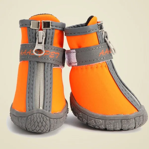 Pet dog shoes waterproof rain boots rubber non-slip breathable mesh and cloth options for small medium dogs
