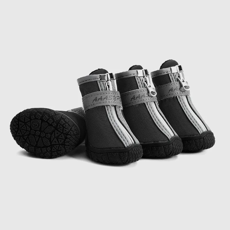 Pet dog shoes waterproof rain boots rubber non-slip breathable mesh and cloth options for small medium dogs