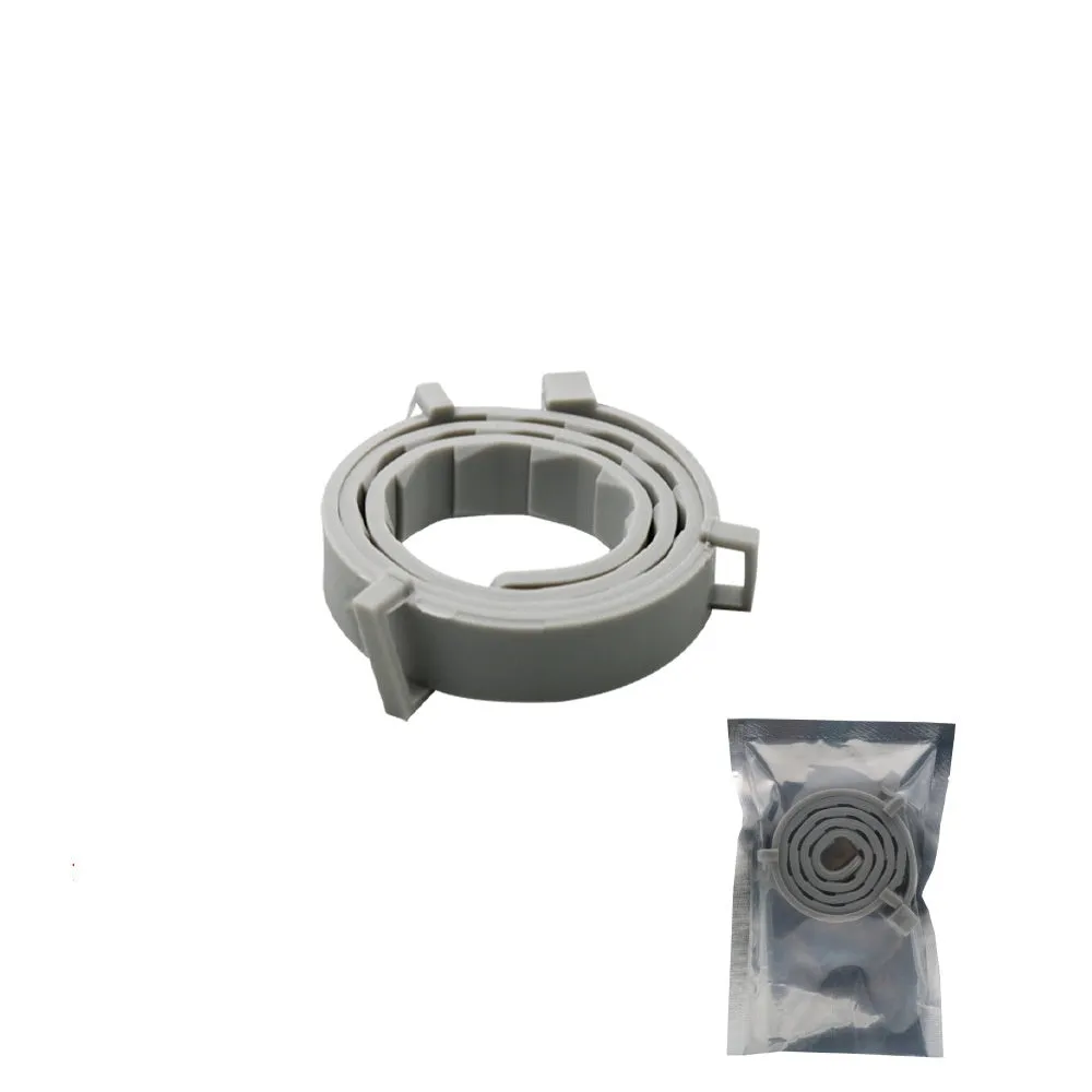 Pet deworming collar in blue colour, 65cm size, on a white background