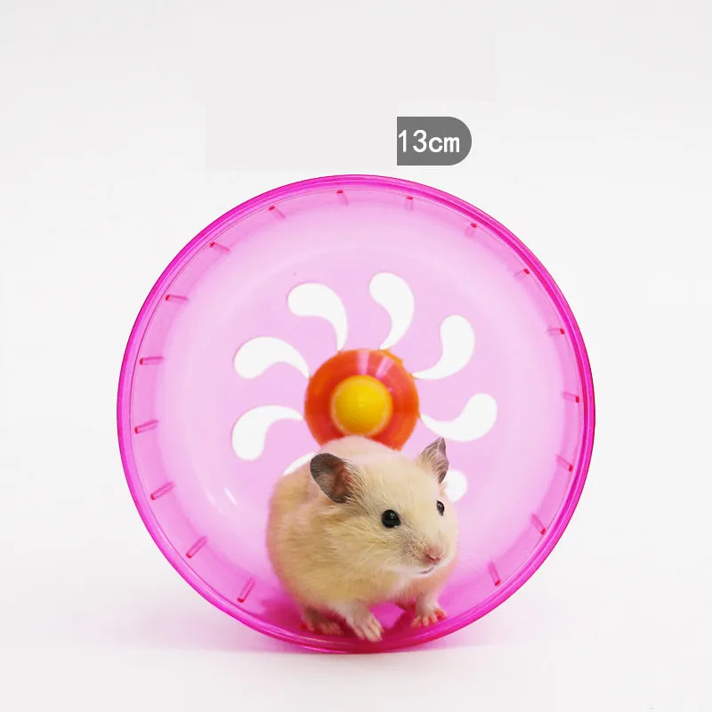 Hamster running wheel for large cage, silent exercise wheel in blue for golden silk bear