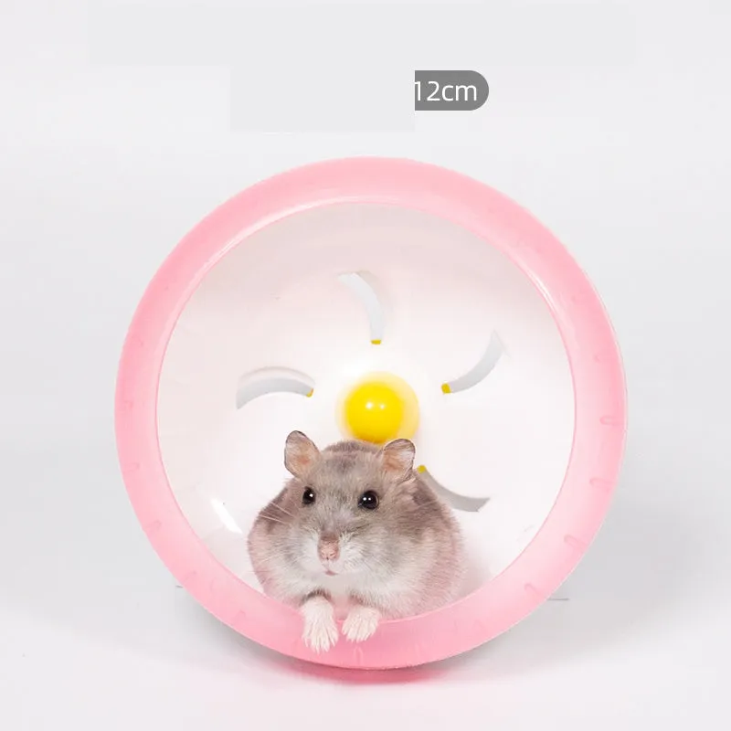 Hamster running wheel for large cage, silent exercise wheel in blue for golden silk bear