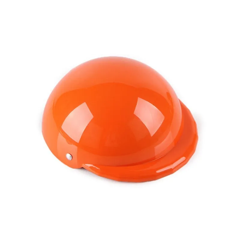 A pink plastic dog hat designed like a motorcycle helmet on a white background.